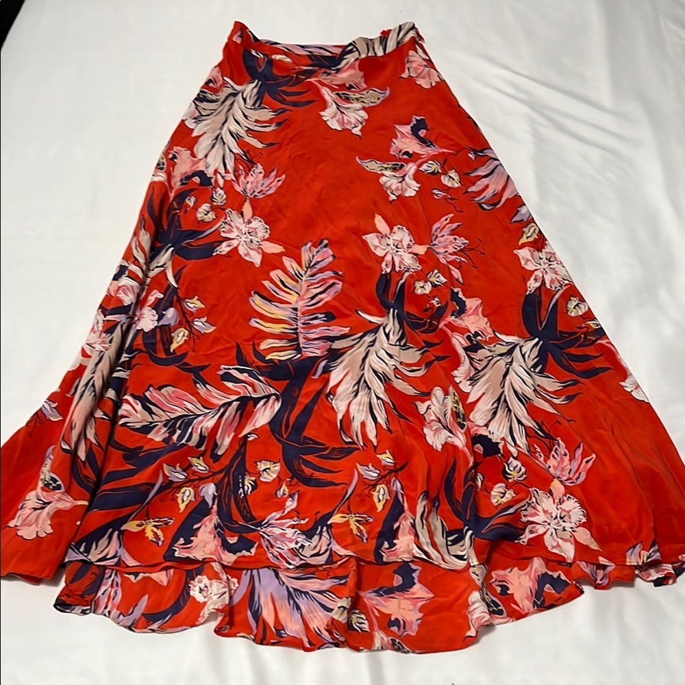 Anthropologie HD in Paris Floral Print Maxi Skirt